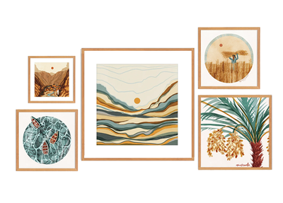 Earthy Gallery Wall
