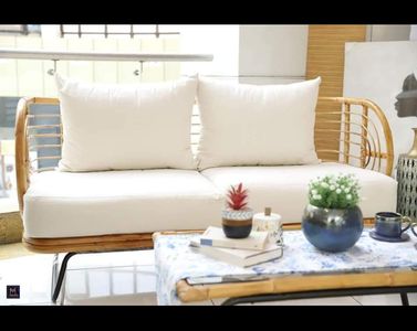 Sofa From Bamboo And Metal