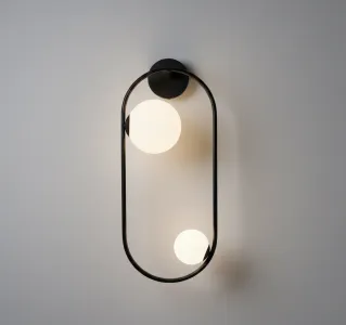 ضوء بيضاوي بلمبتين