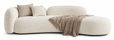Nube Curved Bouclé Sofa