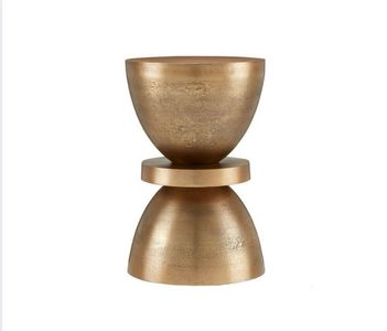 Hourglass Accent Fiberglass Side Table
