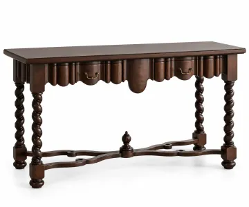 Torse Beech Wood Classic Console Table