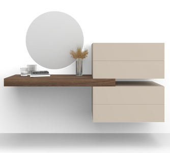 Floating Dresser With 4 Drawers