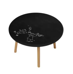 ترابيزة مستديرة سبورة - بأرجل خشبية مائلة