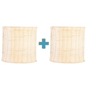 طقم مصابيح حائطية من الخيزران المنحني - إضاءة طبيعية - A114