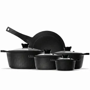 Die-Cast 9-Piece Granite Cookware Set