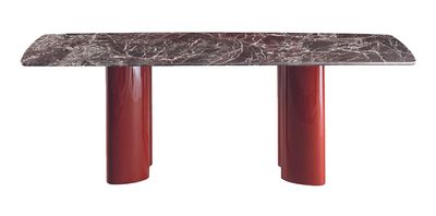 Red Marble Dining Table