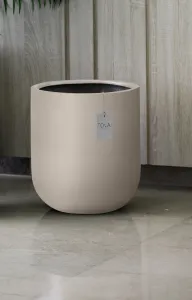 Fiber Glass Beige pot