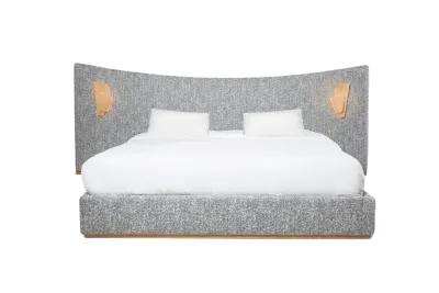 Cleo Bed With Curved Headboard and Appliques