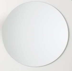 Flow Elegant Frameless Round Mirror – Minimalist Design for Modern Interior