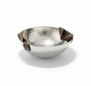 Bowl With Leather Handles