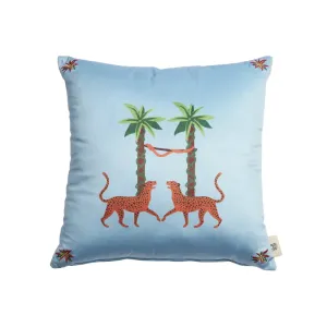 Tiger Tie - Velvet Embroidered Cushion
