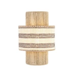 Bamboo & Jute Wall Lamp - Handwoven Boho Texture - BL23
