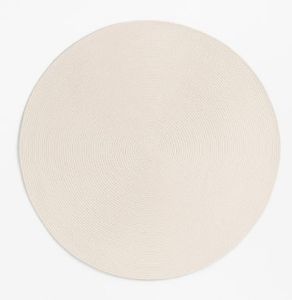 Off-White Round Rug