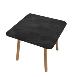 Chalkboard Square Table With Slanted Wooden Legs