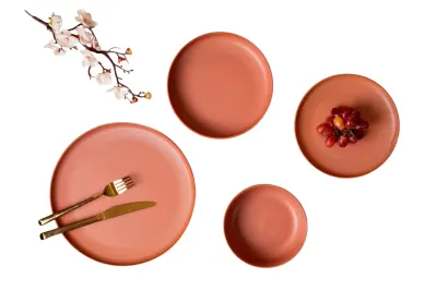 طقم عشاء إيرث ستون مطفي