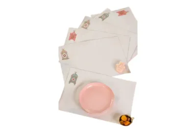 طقم مفارش أطباق فوانيس باستيل