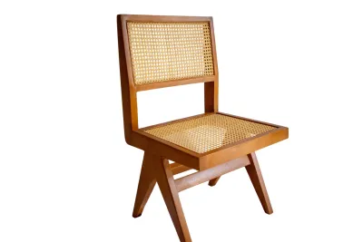 Armless V Chair - Cane And Beech Wood