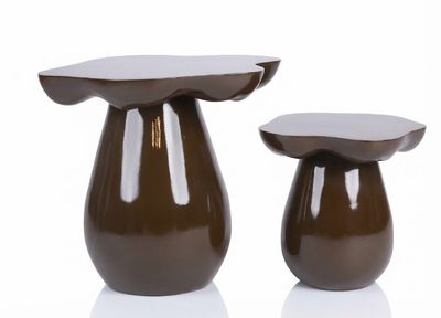 Mushroom Fiberglass Side Table Set