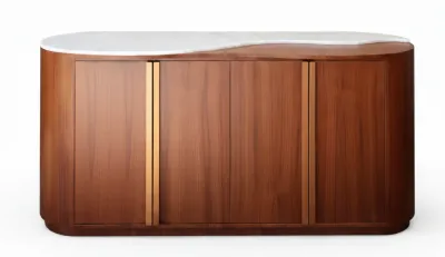 Wave Buffet (White Carrara Marble)