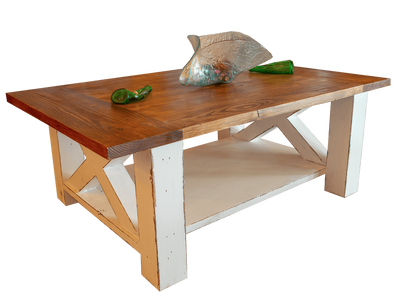 Farmhouse Coffee Table - Sturdy Wooden Structure
