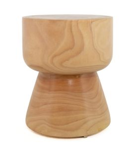 Block Wood Side Table – Natural Oak Finish