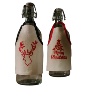 Merry Christmas Bottle Apron Set