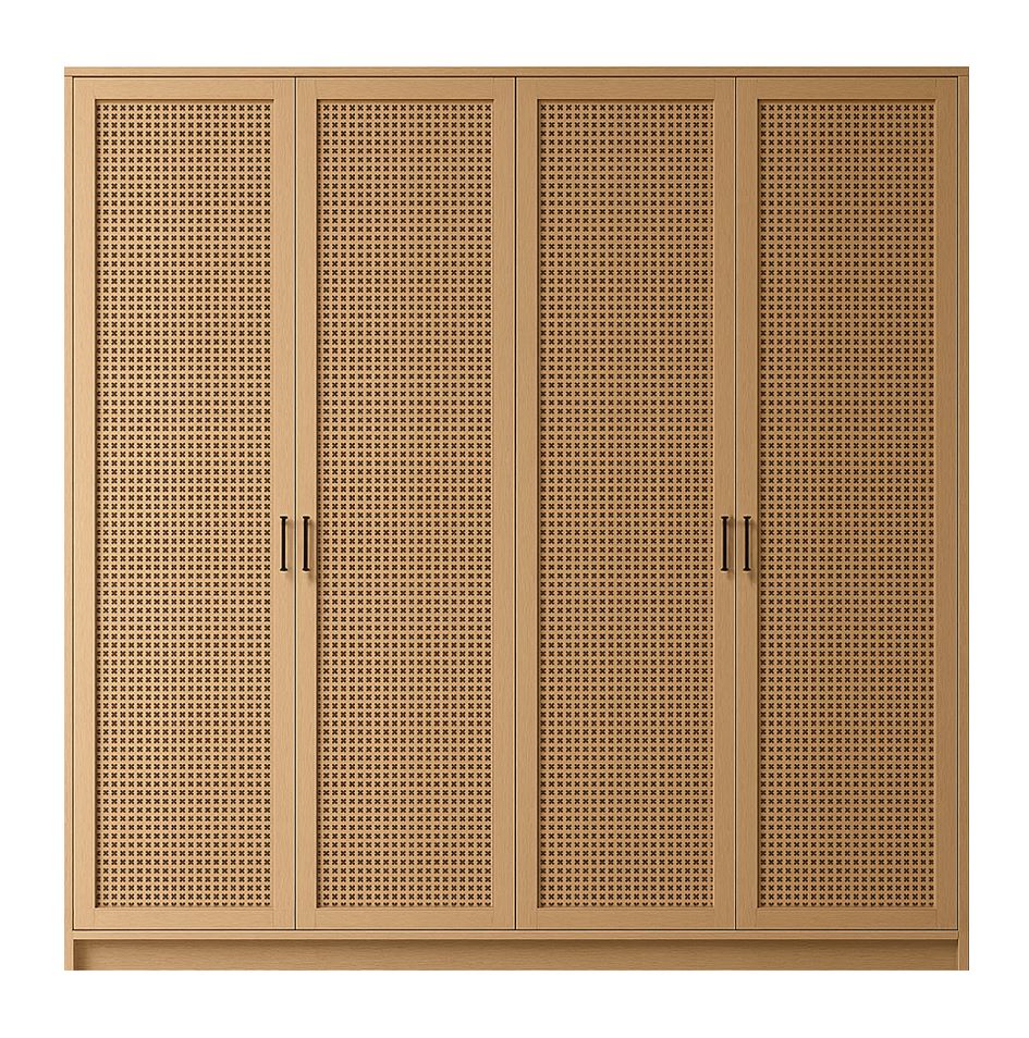 Bay Cane Hinged Wardrobe 16