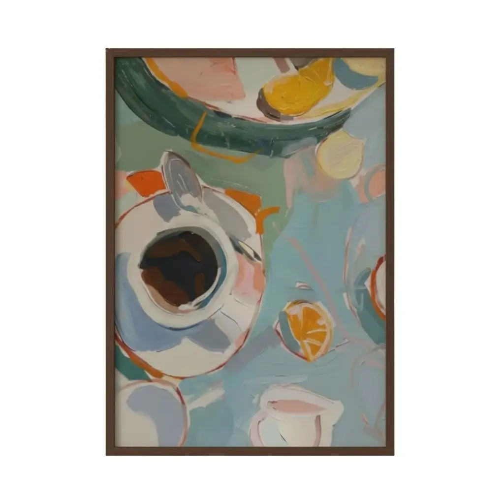 Sahwa Abstract Coffee & Citrus Wall Art