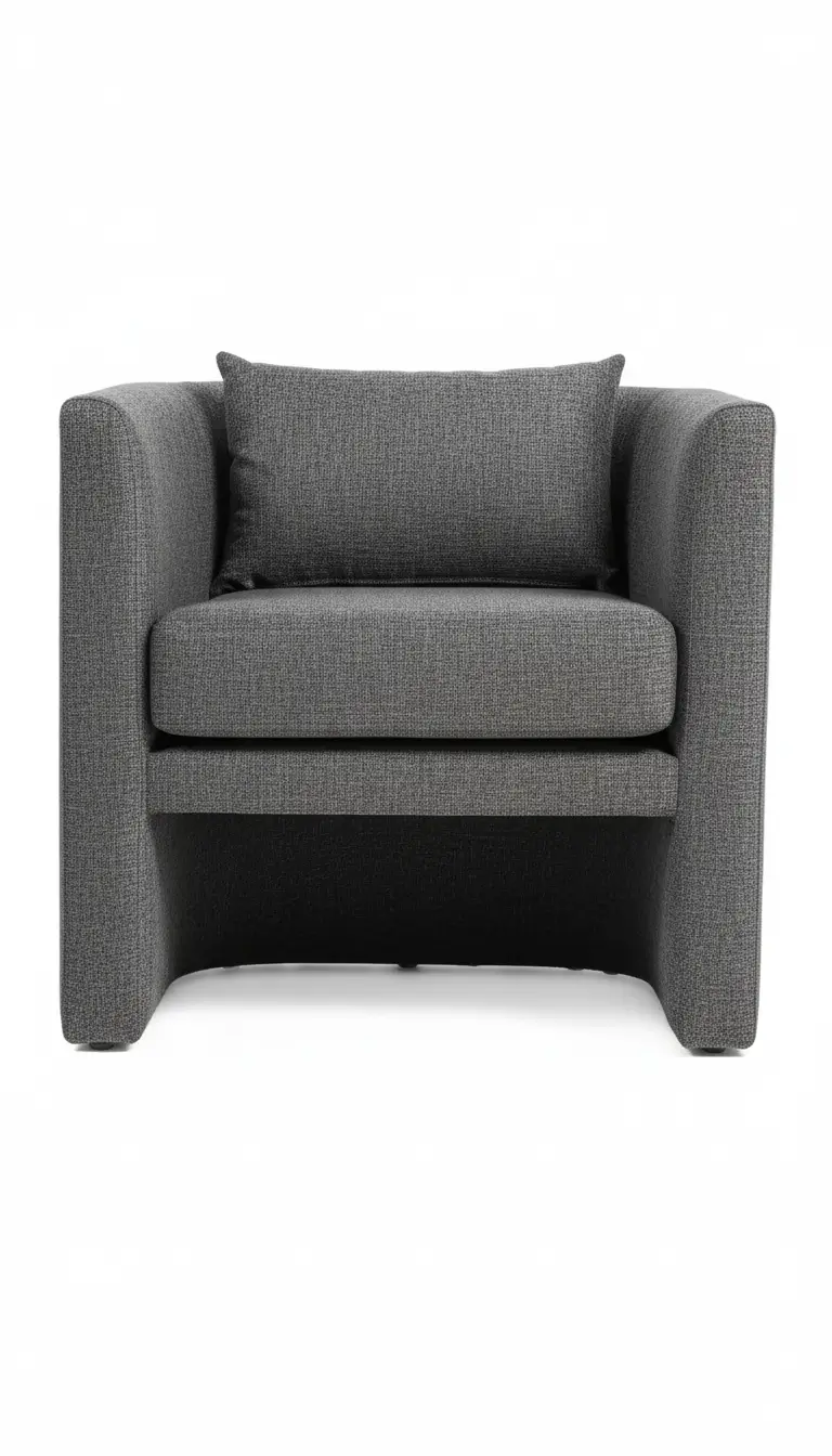 Barrel Upholstered Armchair 8