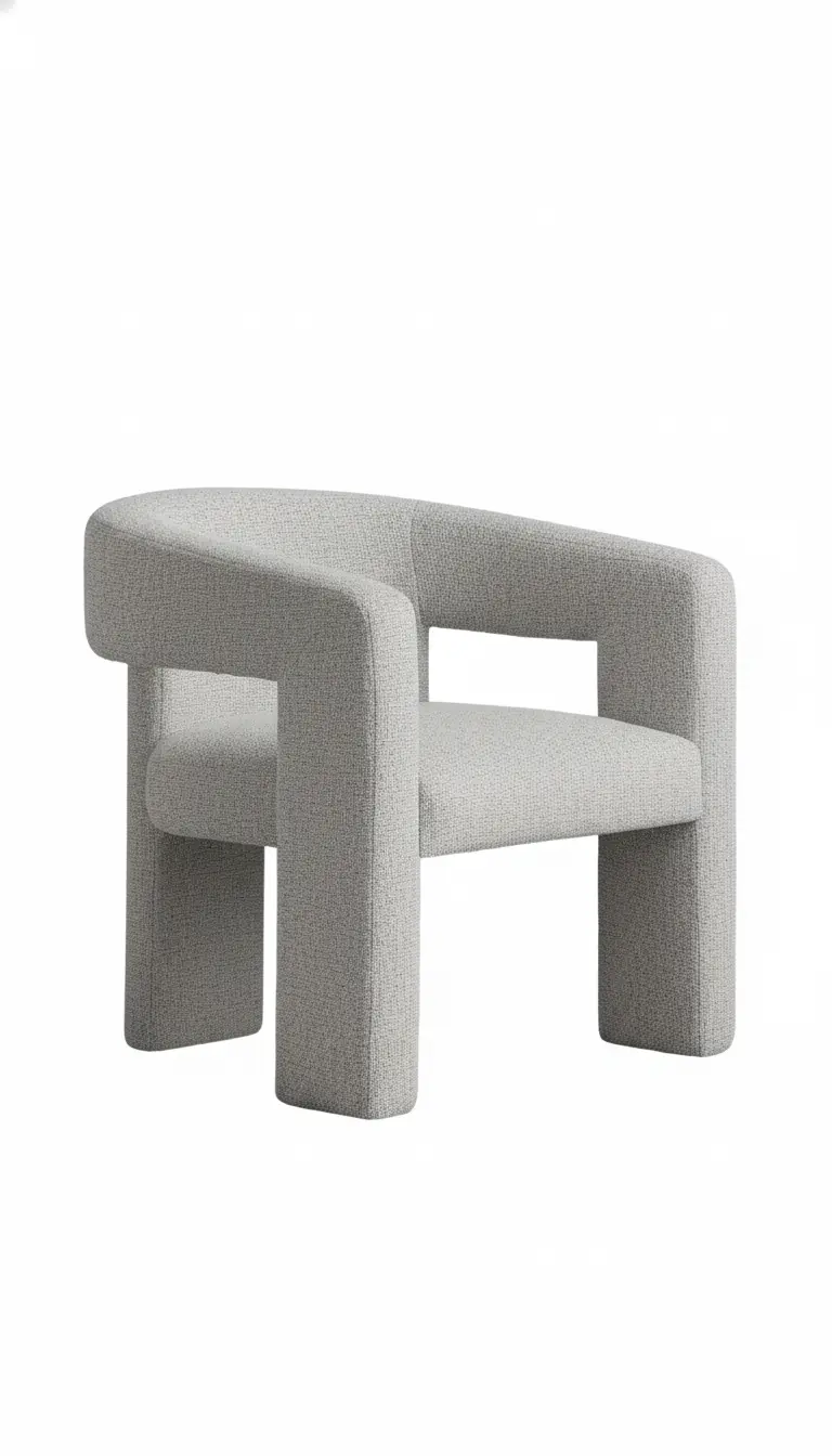 Boucle Fully Upholstered Chair 5