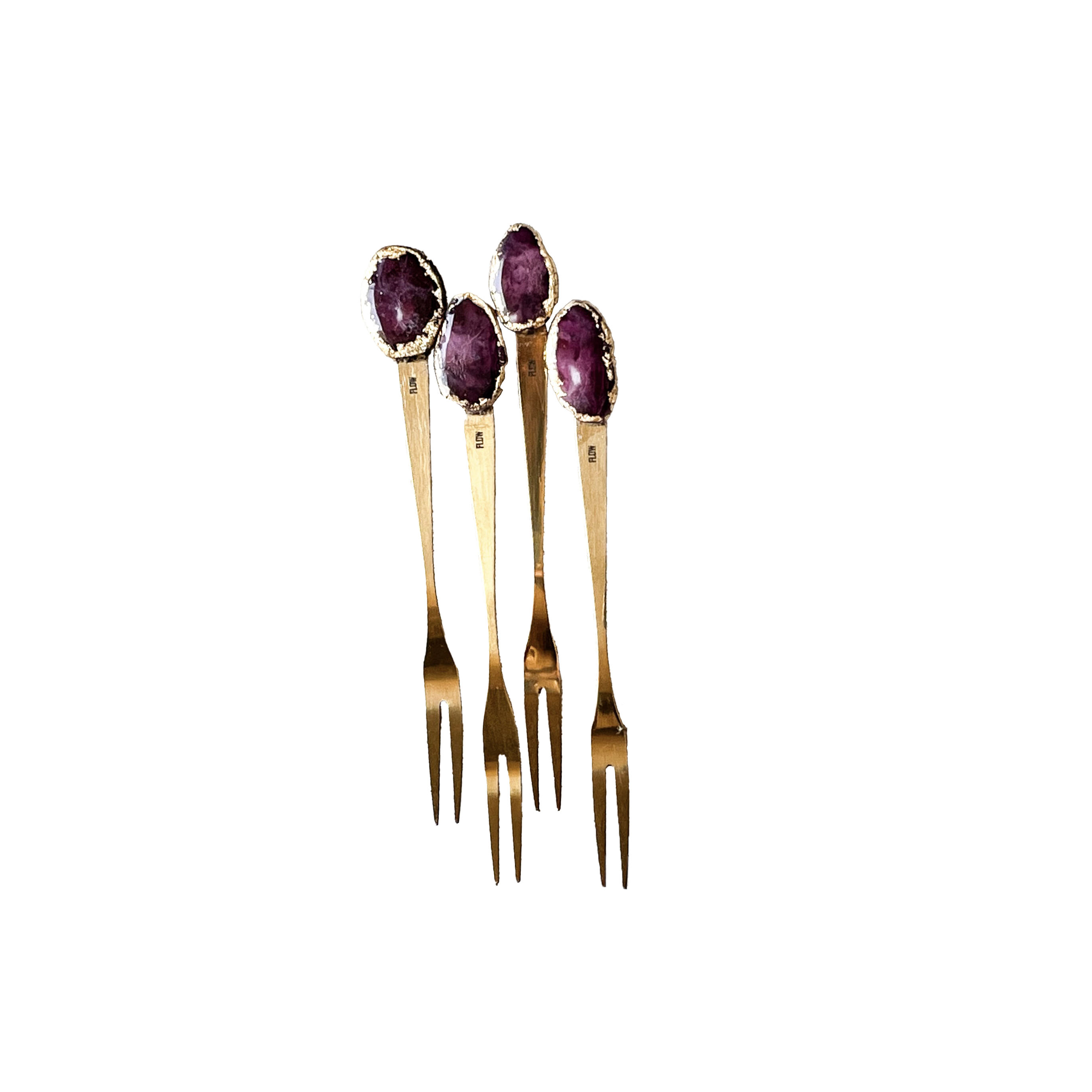Gold Stainless Steel Cake Forks – Set of 6