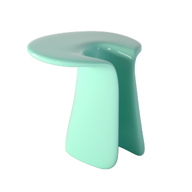 Sunken Fiberglass Side Table