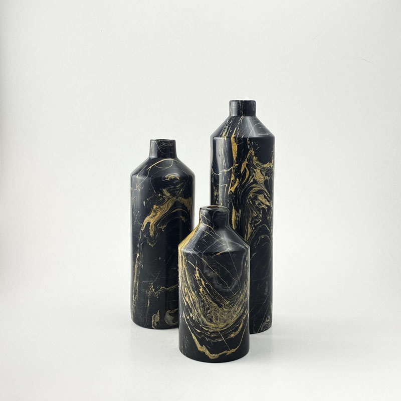 Short Neck Marble Vase Set 5