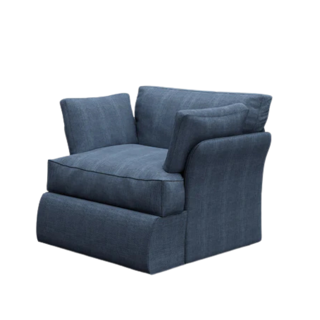 Plush Armchair In Beech Wood - Fully Upholstered 2