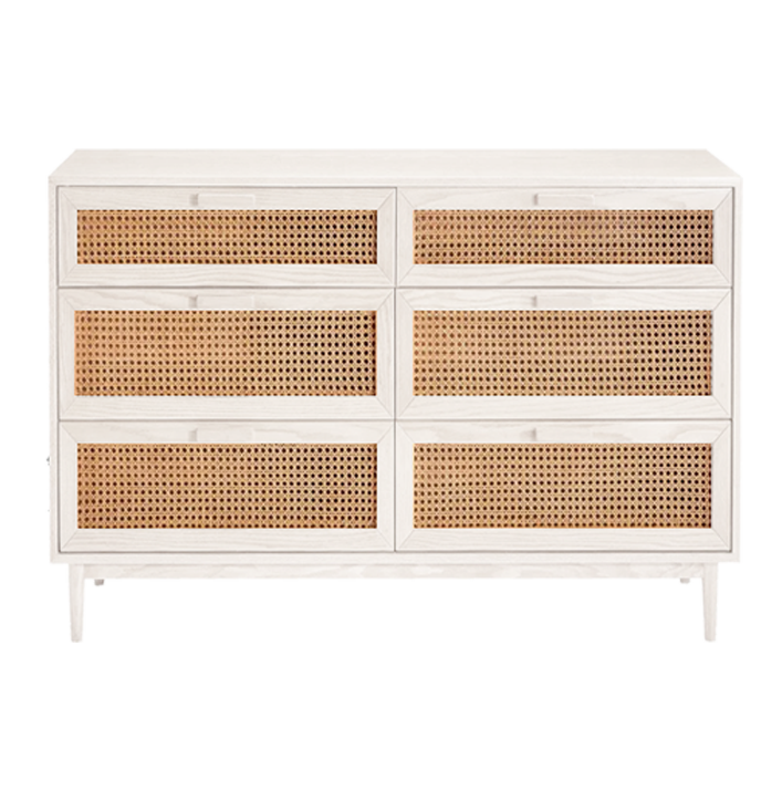 Sidra Cane Chest of Drawers With 6 Spacious Drawers 4