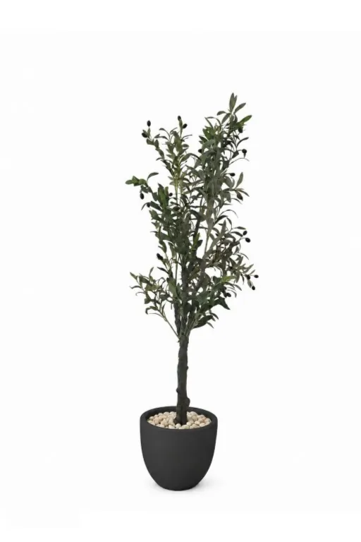 Realistic Artificial Olive Tree In Curve Pot