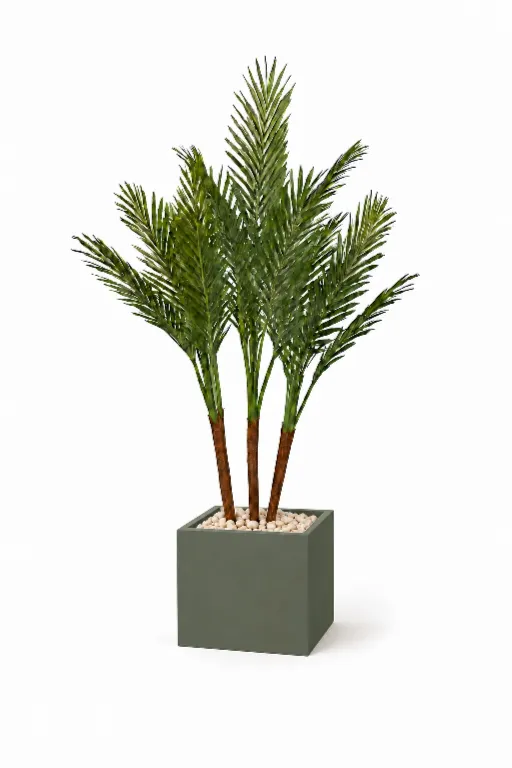 Artificial Phoenix Trio In Cube Pot