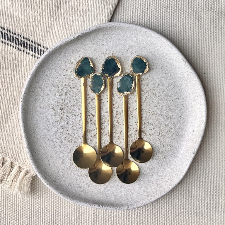 Gold Stainless Steel Teaspoons – Set of 6
