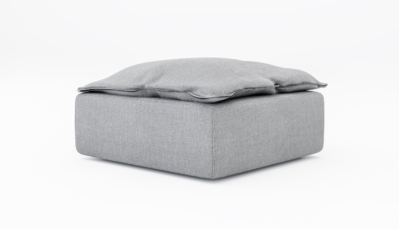 Cloud Haven Footstool - High Quality Upholstery - Square 2
