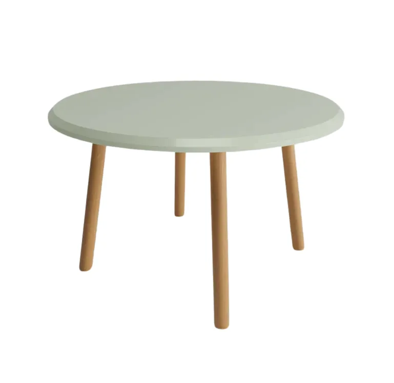 ترابيزة مستديرة من خشب الزان \العزيزي مع أرجل مائلة