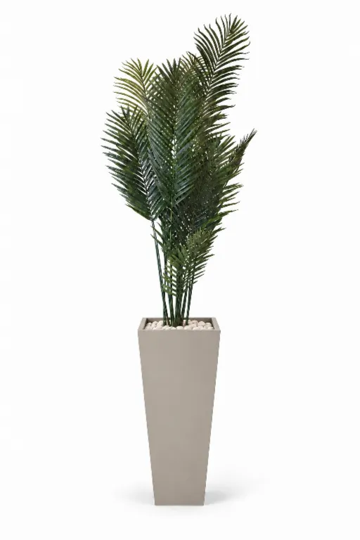 Modern Artificial Areca Planter In Obelisk Pot