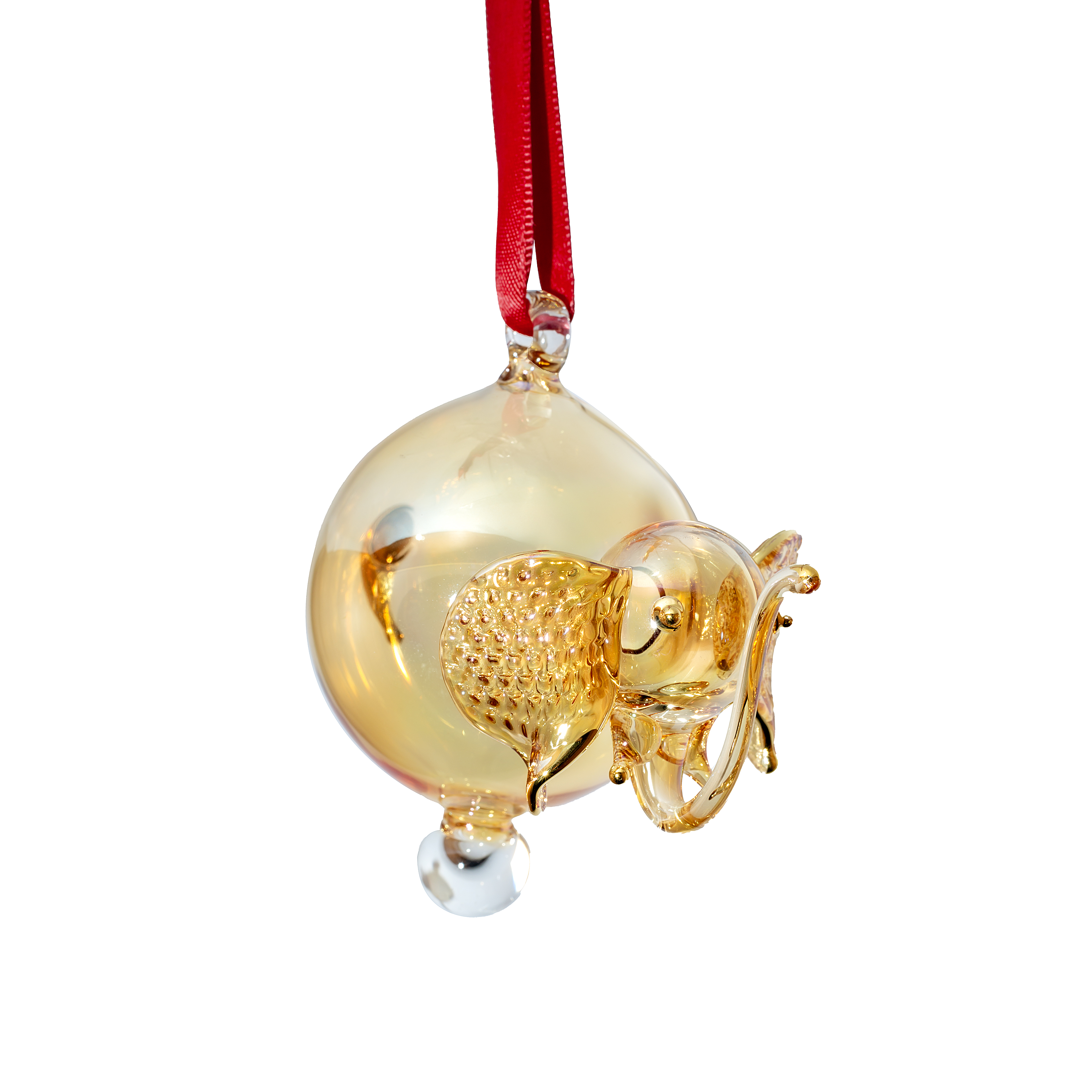 Exquisite Glass Christmas Ornament – Elephant Design 1