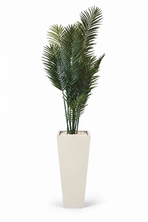 Modern Artificial Areca Planter In Obelisk Pot