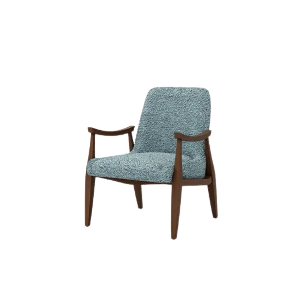 Keller Armchair-Boucle Fabric - With Beech Wood Frame 4