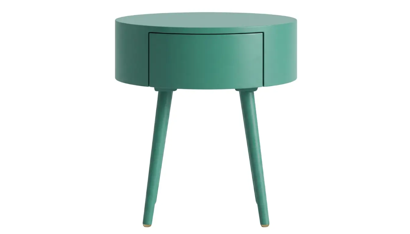 Maple Night Table - Round Design - Sturdy Wood