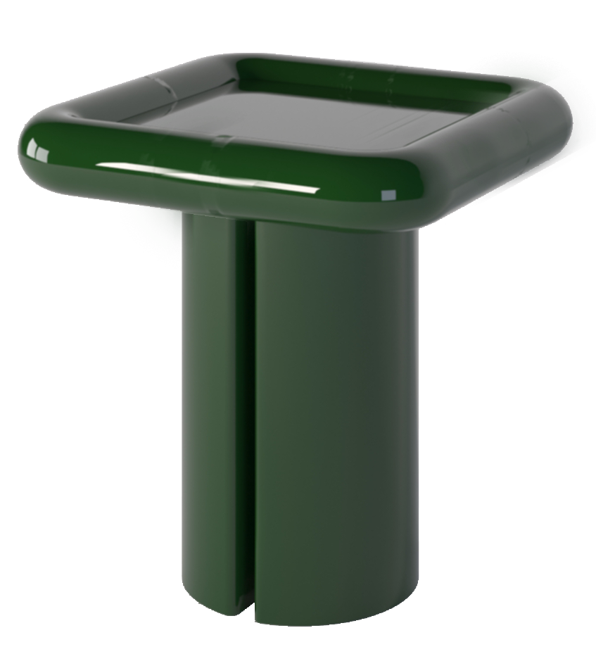 Bare Fiberglass Side Table