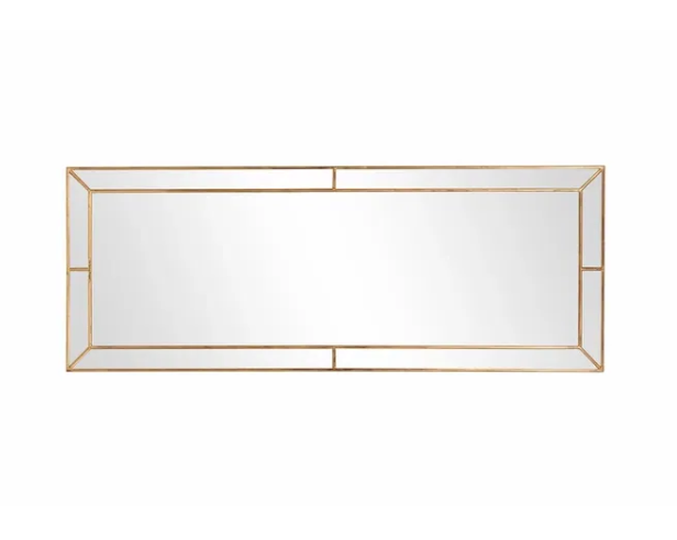 Dorte Gold Trim Mirror – Elegant Full-Length Rectangular Wall Mirror 1
