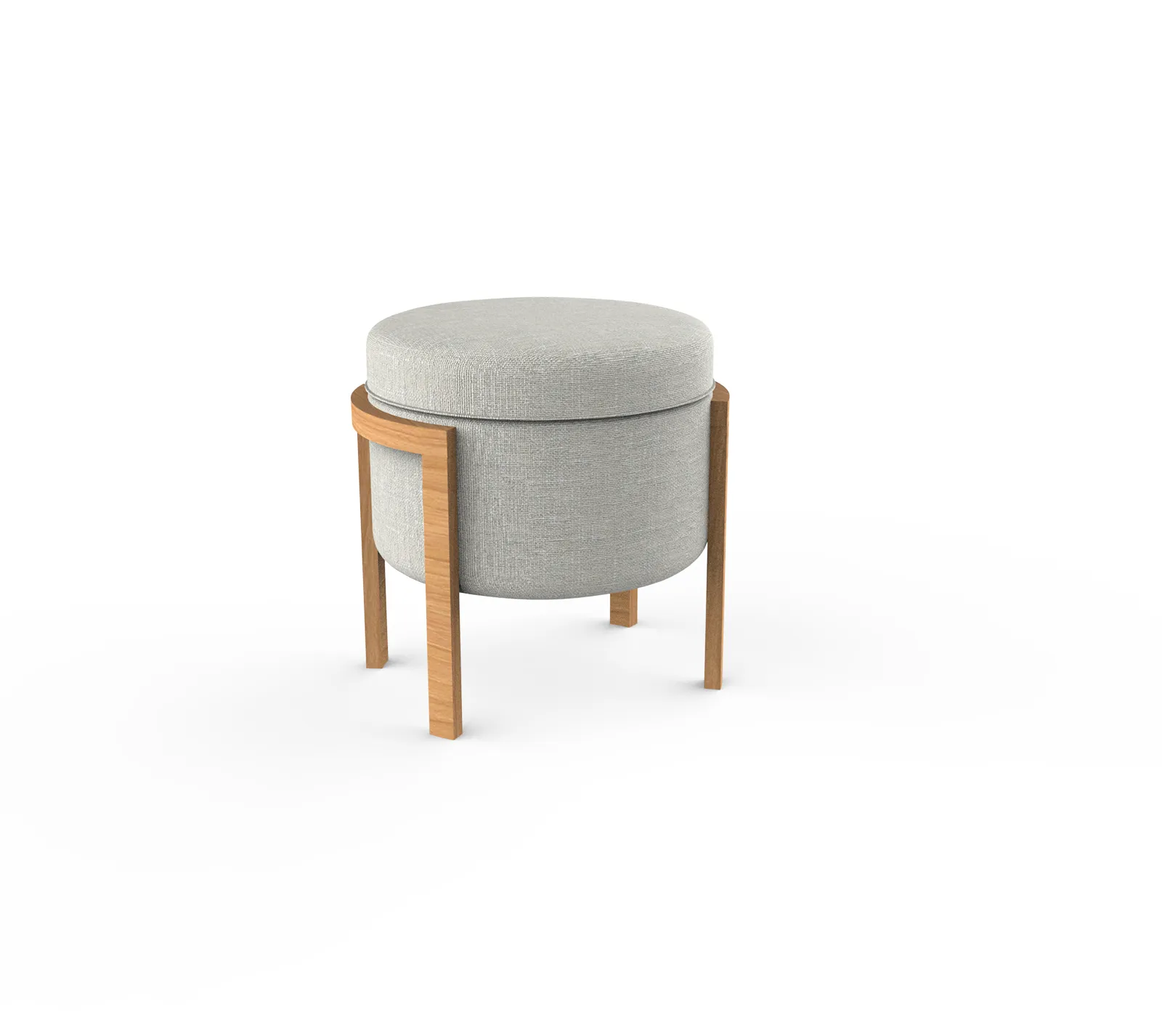 Storm Ottoman - Beech Wood & Linen