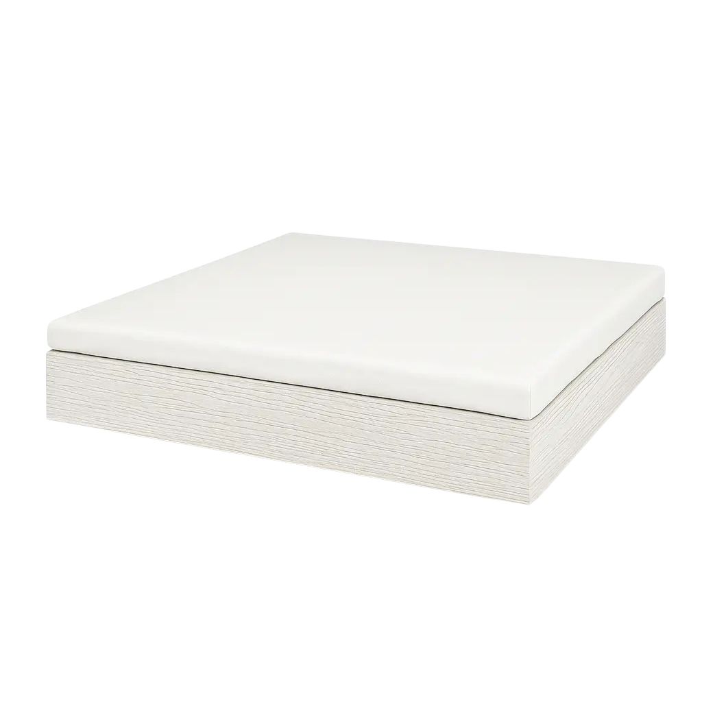 قاعدة سرير خشبية بصندوق تصميم بسيط